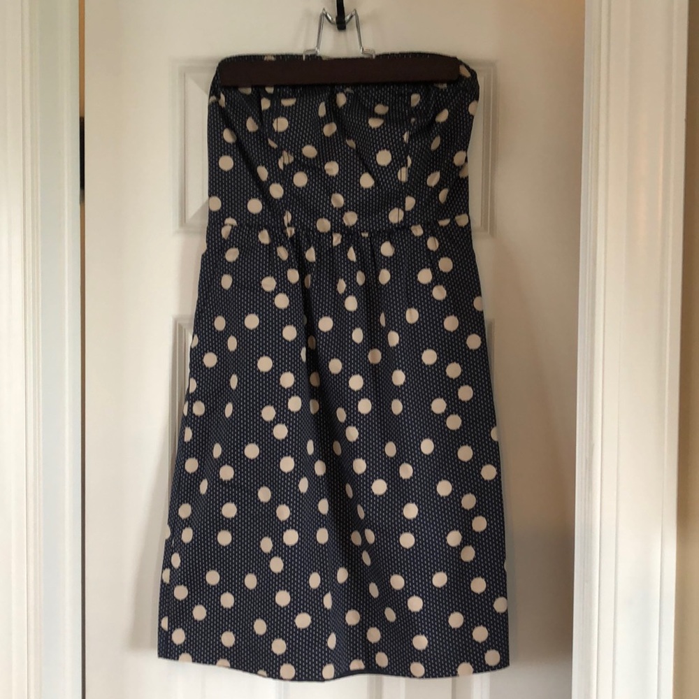 Sweetheart neckline polka dot cocktail dress